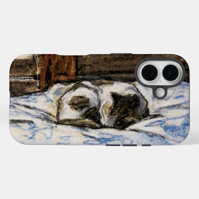 Cat Sleeping on a Bed Case-Mate iPhone Case (Back (Horizontal))