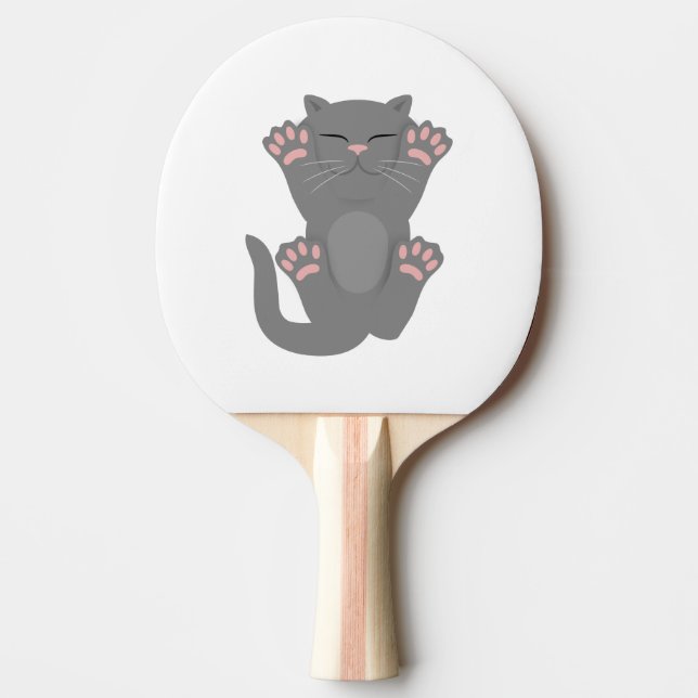 Cat Sleeping Ping Pong Paddle (Front)