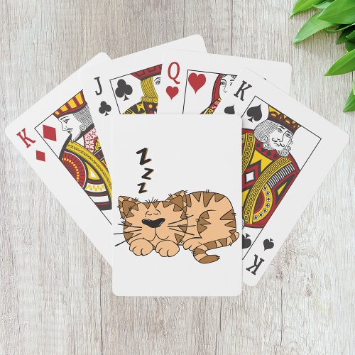 Cat Sleeping Playing Cards