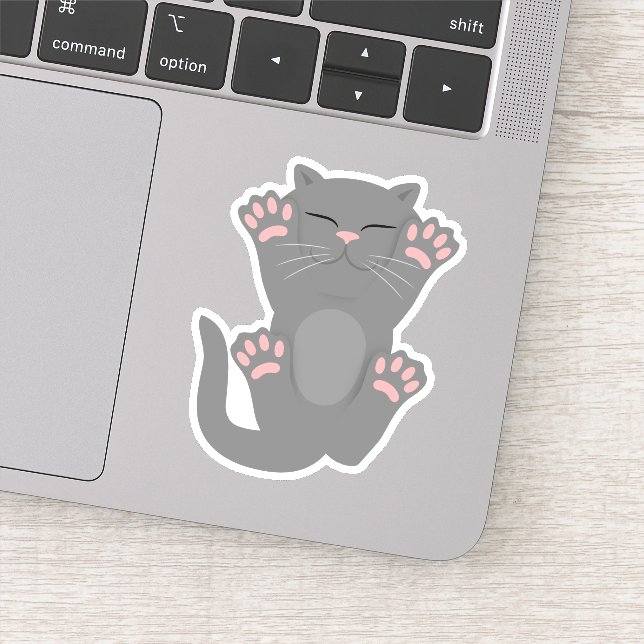 Cat Sleeping Sticker (Detail)