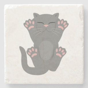 Cat Sleeping Stone Coaster