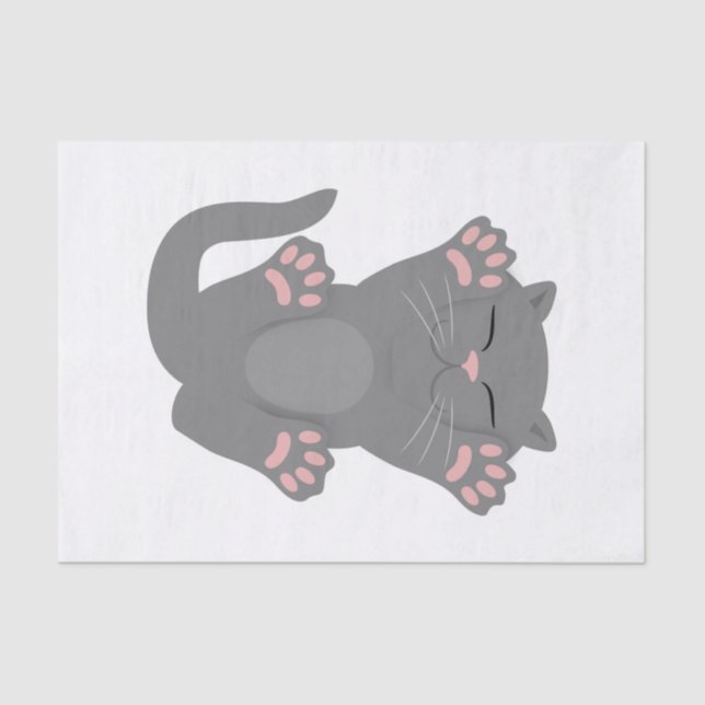 Cat Sleeping Tissue Paper (Front)