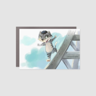 Cat Slides Eiffel Tower–Paris Car Magnet Rectangle