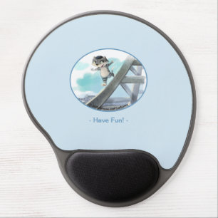 Cat Slides Eiffel Tower – Paris  Fun Gel Mouse Pad