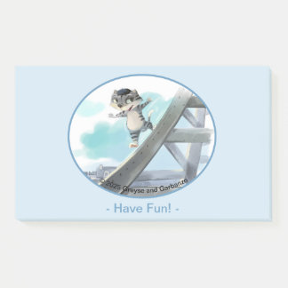 Cat Slides Eiffel Tower – Paris Fun Notes 10" x 6"