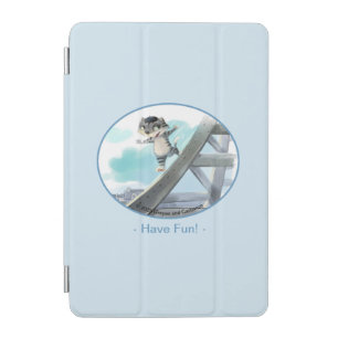 Cat Slides Eiffel Tower – Paris Fun Tablet Case
