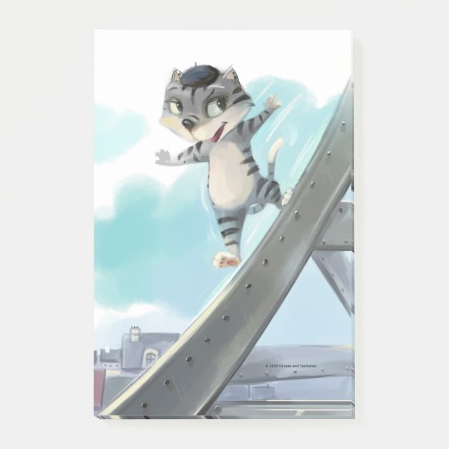 Cat Slides Eiffel Tower – Paris Notes 4" x 6" (Front)