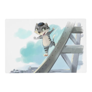 Cat Slides Eiffel Tower – Paris Placemat