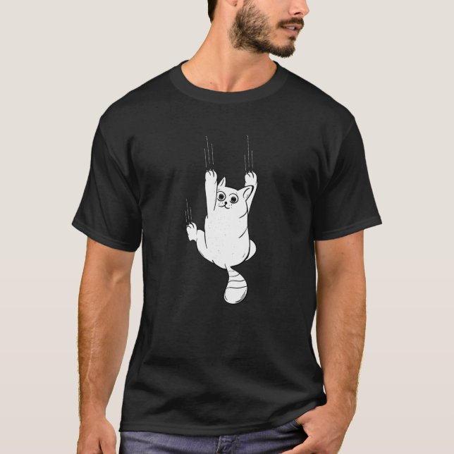 Cat slips Cute kitten Cat with claws Cat lovers T-Shirt (Front)