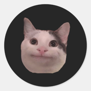 Cat Smiling Cat Beluga Classic Round Sticker