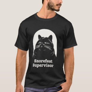 Cat Snorefest Supervisor Funny Boss School Lecture T-Shirt