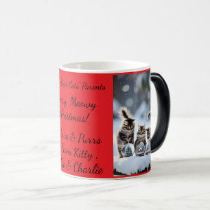 Cat Snow Globe, Image Names Text, Customize, Color Morph Mug