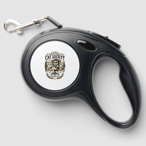 Cat Society Cat Alcohol Bar Humor Vintage Vector A Retractable Pet Leash