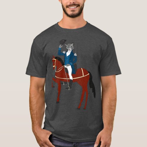 Cat Soldier on horse T_Shirt