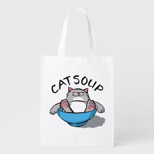 Cat Soup Kawaii Ramen Grocery Bag