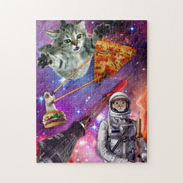 Cat Space Federation Poster Jigsaw Puzzle (Vertical)