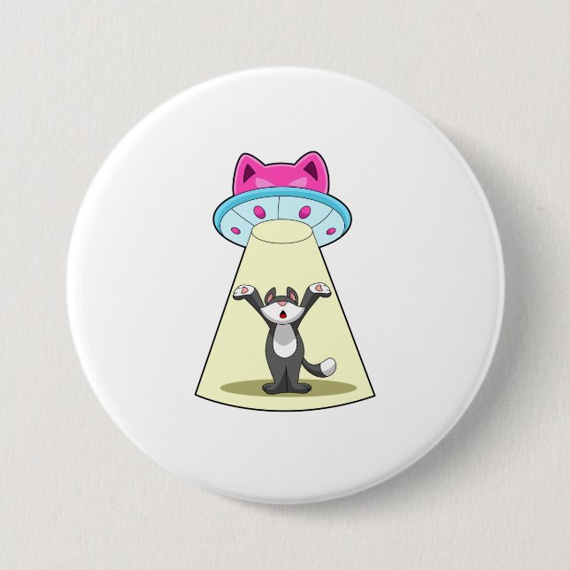 Cat Spaceship Button (Front)