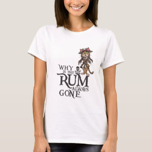 Cat Sparrow Why Is All The Rum Gone T-Shirt
