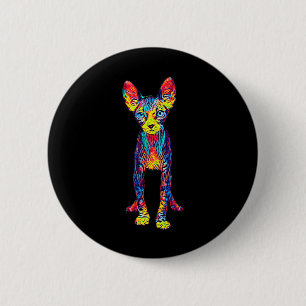 Cat Sphynx Funny Cat Lover Gifts For Men  Button