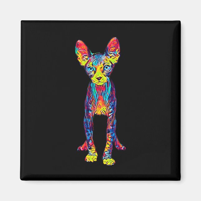 Cat Sphynx Funny Cat Lover Gifts For Men  Magnet (Front)