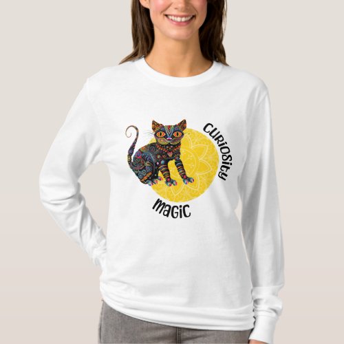 Cat Spirit Animal Long Sleeve T_Shirt