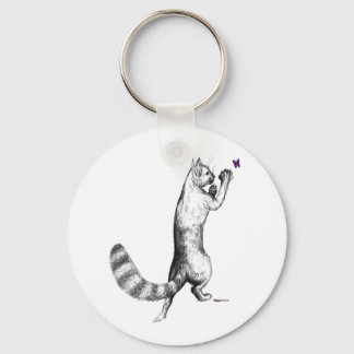 Cat Springing Keychain