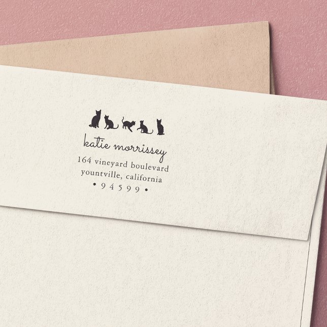 Cat Squad Return Address Self-inking Stamp (Creator Uploaded)