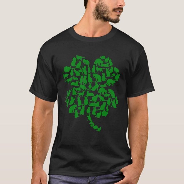 Cat St Patricks Cattys Catricks Day Girls Women Sh T-Shirt (Front)