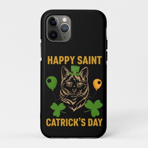 Cat St Patricks Day for Cat Lover iPhone 11 Pro Case