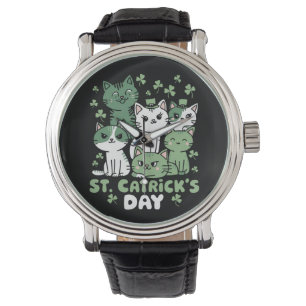 Cat St Patrick's Day Funny Catrick's Day Watch