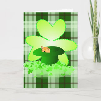 Cat St. Patrick's Day Greeting Card