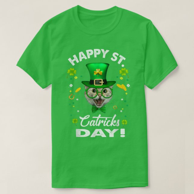 Cat St Patricks Day St Catricks Day Lucky Charm Ca T-Shirt (Design Front)