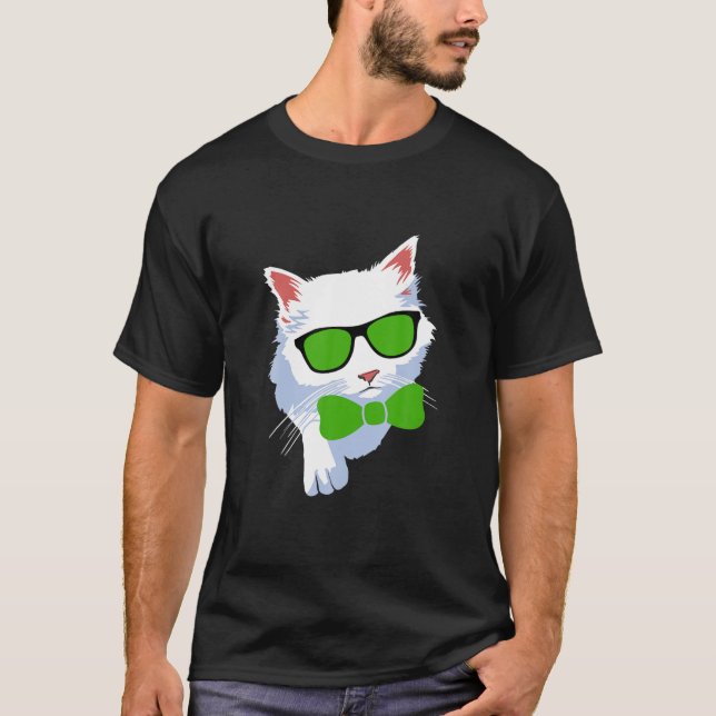 Cat St. Patricks Day T-Shirt (Front)