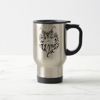 Cat Stainless Steel 15 Oz Travel/commuter Mug by alise_art at Zazzle
