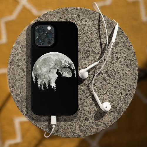 Cat Stand On Mountain Spooky Halloween Moon iPhone 13 Pro Max Case