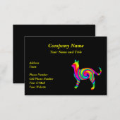 Cat Standing Rainbow Twist Business Card (Front/Back)