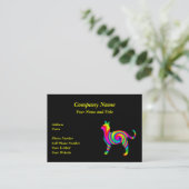 Cat Standing Rainbow Twist Business Card (Standing Front)