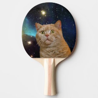 Cat staring at the universe Ping-Pong paddle