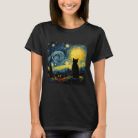 Cat Starry Night Van Gogh Cat For Cat Lover Cat Mo