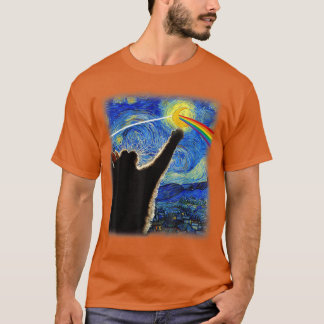 Cat Starry Night Van Gogh Cat Gifts Cat Lover Cat T-Shirt