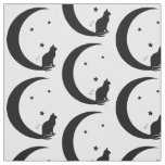 Cat, Stars, and Moon Fabric