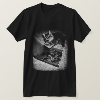 Cat Stealing Pizza Funny Cat T Shirt