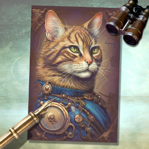 Cat Steampunk 3 Decoupage Paper