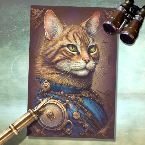 Cat Steampunk 3 Decoupage Paper