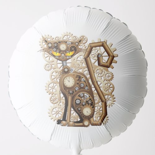 Cat Steampunk Vintage Retro Style Machine  Balloon