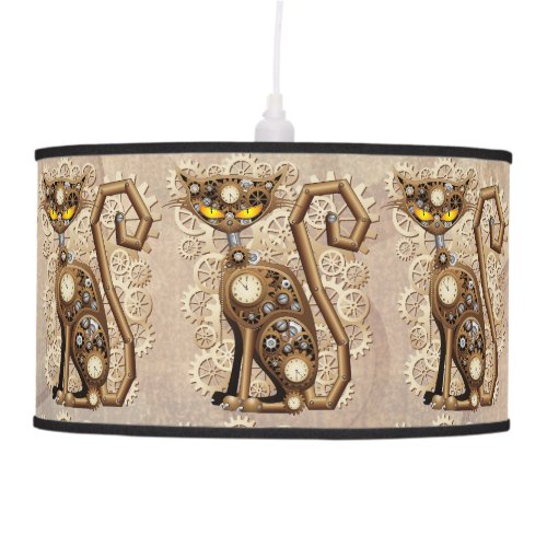 Cat Steampunk Vintage Retro Style Machine  Ceiling Lamp