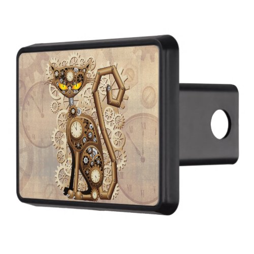 Cat Steampunk Vintage Retro Style Machine  Hitch Cover