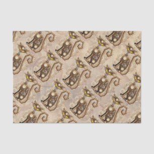 Cat Steampunk Vintage Retro Style Machine Tissue Paper