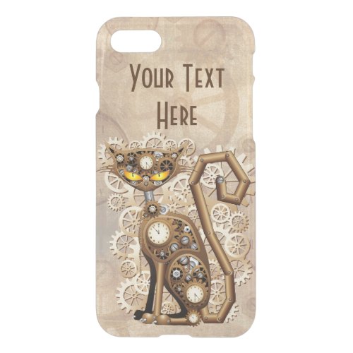 Cat Steampunk Vintage Retro Style Machine  iPhone SE87 Case