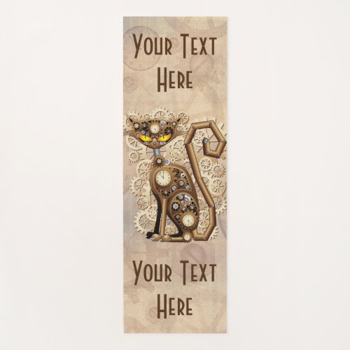 Cat Steampunk Vintage Retro Style Machine  Yoga Mat